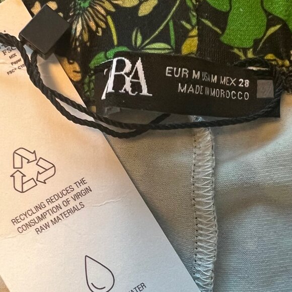 NEW Zara Hippie Boho Floral Flared High-Waisted Pants, Size M - Picture 14 of 15